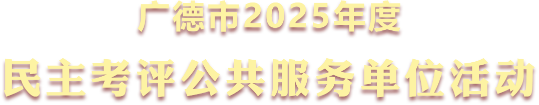 广德市2025年度民主考评公共服务单位活动